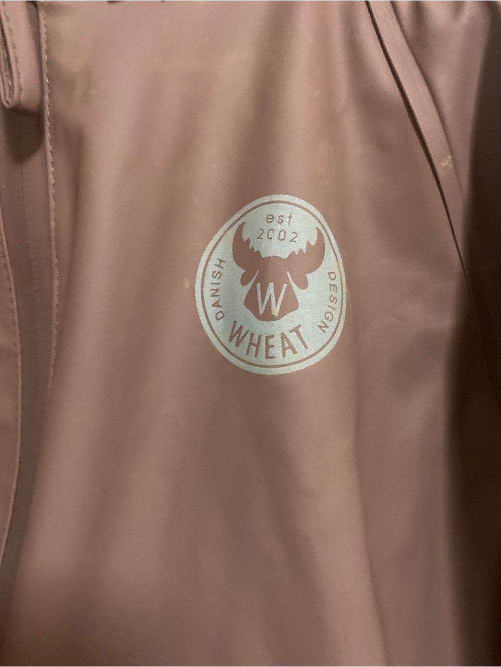 Kids' Waterproof Hooded Raincoat - Dusty Mauve - Picture 2 of 5